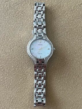 Seiko Silver Solar Bracelet Watch